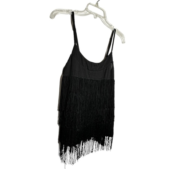 Forever‎ 21 Black Top With Layered Fringe - Picture 3 of 7